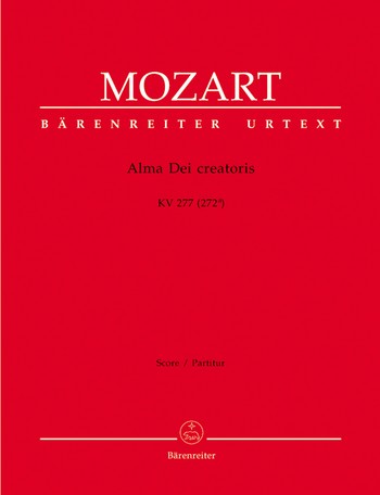 Alma Dei creatoris KV277 fr Soli, Chor und Orchester Partitur