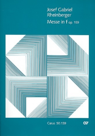 Messe f-Moll op.159 fr gem Chor und Orgel Partitur (= Orgelstimme)