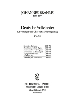 Nachtigall sag WoO33,48 fr Vorsnger, Chor und Klavier Partitur