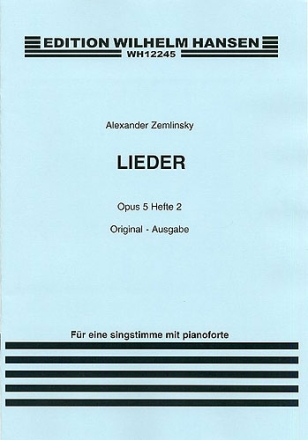 Gesnge op.5 Band 2 Original- ausgabe fr hohe Stimme und Klavier