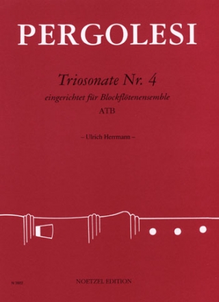 Triosonate Nr.4 fr 3 Blockflten (ATB) Partitur und Stimmen
