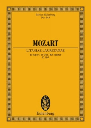 Litaniae lauretanae D-Dur KV195 fr Soli, Chor und Orchester Studienpartitur