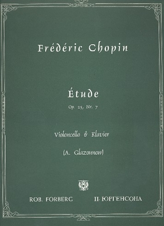 Etde op.25,7 fr Violoncello und Klavier