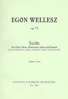 Suite op.73 fr Flte, Oboe, Klarinette, Horn, Fagott Studienpartitur