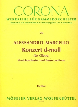 Konzert d-Moll fr Oboe, Streicher und Bc Partitur