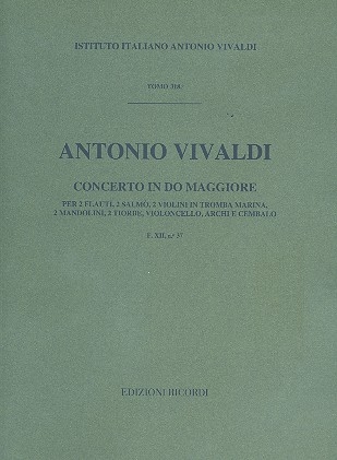 Concerto in do maggiore F12,37 RV558 per orchestra partitura