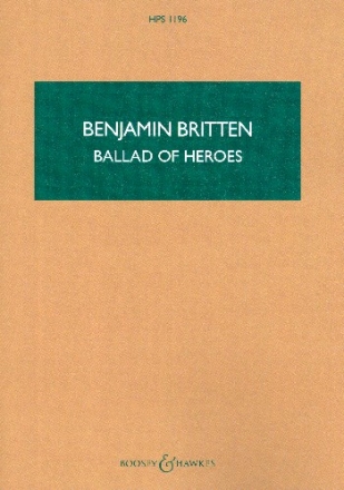 Ballad of Heroes op. 14 HPS 1196 fr gemischter Chor (SATB), Soli (S/T) und Orchester Studienpartitur