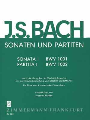 Sonaten und Partiten Band 1 BWV1001-1002 fr Floete und Klavier oder Flte allein