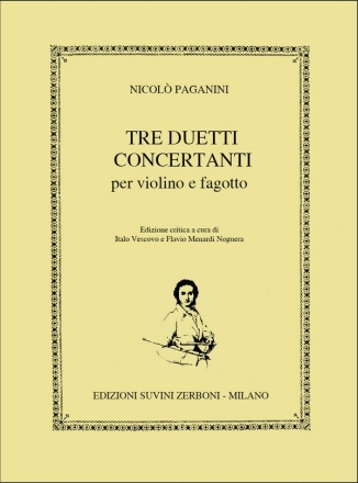 3 duetti concertanti per violino e fagotto partitura e 2 parti