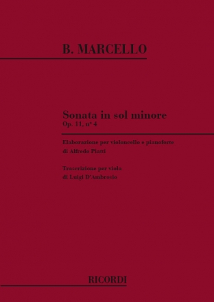 Sonata sol minore op.11,4 per viola o violoncello e pianoforte