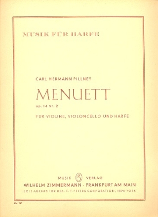 MENUETT OP.14,2 FUER VIOLINE, VIOLONCELLO UND HARFE   STIMMEN