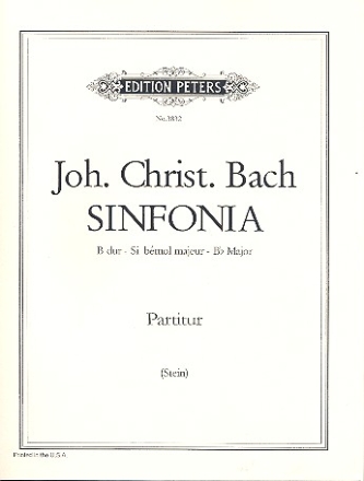 Sinfonie B-Dur fr Orchester Partitur