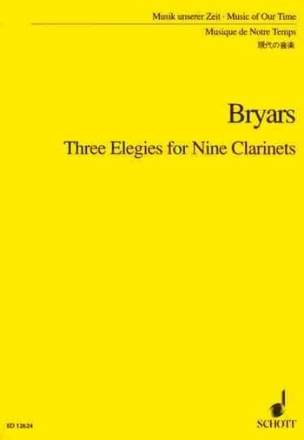 3 elegies (1993) for 9 clarinets Studienpartitur