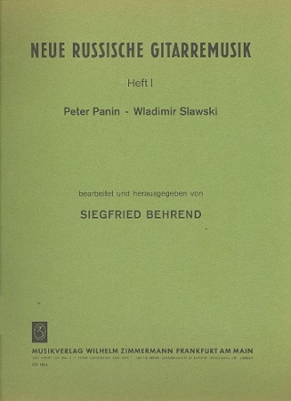 NEUE RUSSISCHE GITARREMUSIK BAND 1 PANIN - SLAWSKI BEHREND, SIEGFRIED, BEARB.