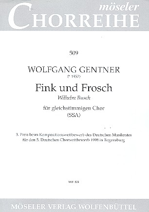 Fink und Frosch fr gleichstimmigen Chor (SSA) Partitur