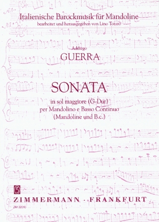 Sonata sol maggiore per mandolino e bc Stimmen