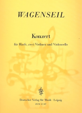 Konzert fr Harfe, 2 Violinen und Violoncello Partitur und Stimmen