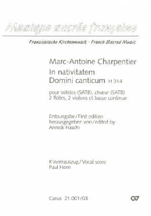 In nativitatem Domini canticum fr Soli, gem Chor und Orchester Klavierauszug