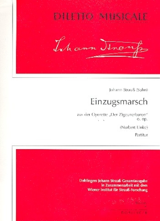 Einzugsmarsch aus der Zigeunerbaron fr Orchester Partitur