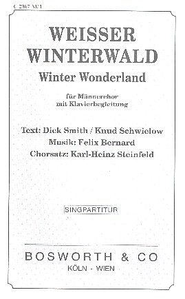 Weier Winterwald fr Mnnerchor und Klavier Chorpartitur (dt/en)