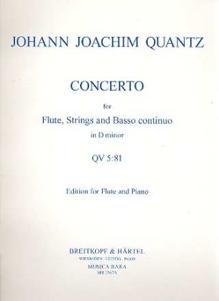 Concerto d minor for flute, strings and bc for flute and piano