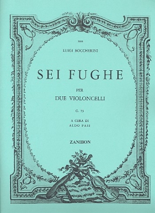 6 fughe G73 per 2 violoncelli 2 Spielpartituren