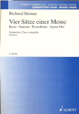 4 Stze einer Messe o.op. AV31 fr gem Chor a cappella Partitur