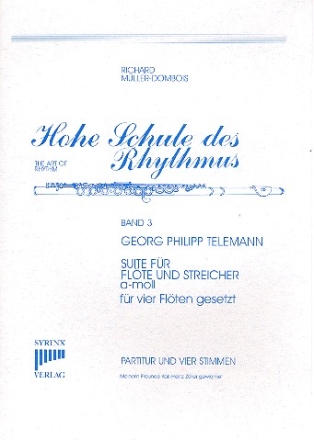 Suite a-Moll fr Flte und Streicher fr 4 Flten Partitur und Stimmen