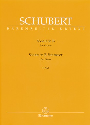 Sonate B-Dur D960 fr Klavier Notentext und Entwrfe