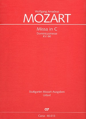 Missa C-Dur KV66 fr Soli, Chor und Orchester Partitur