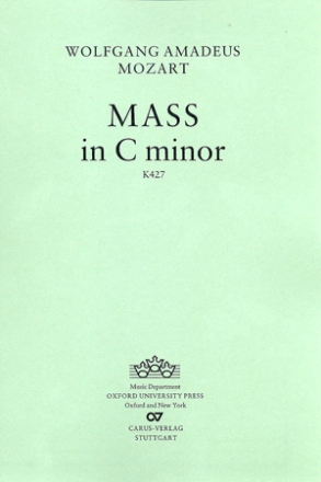 Missa c-Moll KV427 fr Soli, Chor und Orchester Partitur