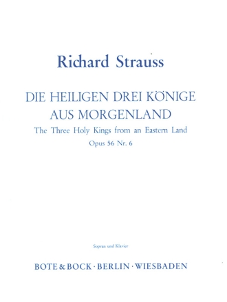 Die heiligen drei Knige aus Morgenland op.56,6 fr Gesang und Klavier (dt/en)