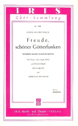 Freude schner Gtterfunken fr Frauenchor und Klavier (a cappella) Chorpartitur