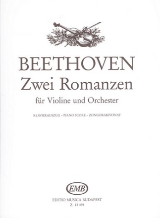 2 Romanzen fr Violine und Orchester fr Violine und Klavier