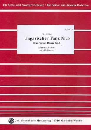 Ungarischer Tanz nr.5 fuer Schul- und Amateur Orchester Pfortner, Alfred, arr.