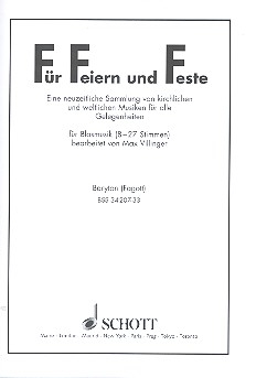 Fr Feiern und Feste fr Blasorchester Baryton, fagott