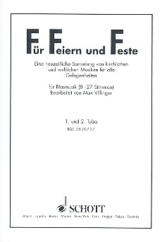 Fr Feiern und Feste fr Blasorchester (8-27 Stimmen) Einzelstimme - Tuba I/II (Bass-Schlssel)