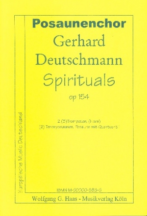 Spirituals op.154 fr Trompeten, Horn und Posaunen Partitur