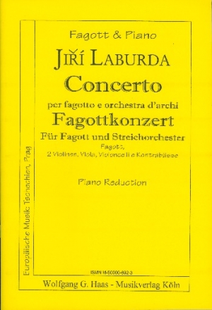 Konzert fr Fagott und Streichorchester Ausgabe fr Fagott und Klavier