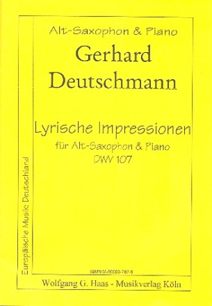 Lyrische Impressionen DWV107 fr Altsaxophon und Klavier