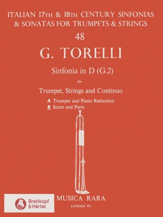 Sinfonia D-Dur G2 fr Trompete, Streicher und Bc Partitur und Stimmen