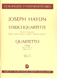 STREICHQUARTETT D-DUR OP.33,6 HOB.III:42   STUDIENPARTITUR BARRETT-AYRES, REGINALD, ED