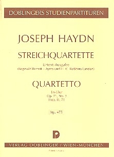 Streichquartett Es-Dur op.71,3 Hob.III:71 Studienpartitur