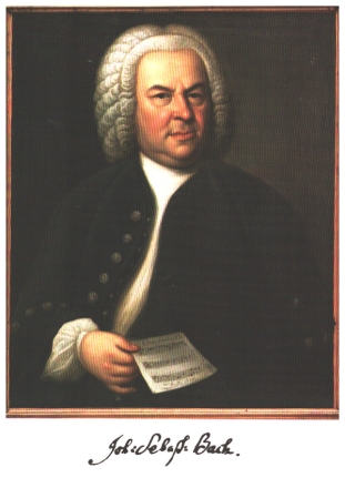 Johann Sebastian Bach Postkarte lgemaelde von 1748 von Haussmann, Elias Gottlieb