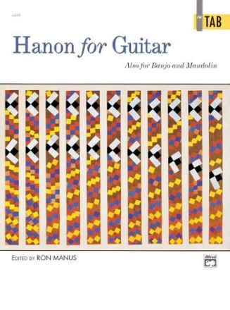 Hanon for Guitar also for banjo and mandolin book for guitar tab