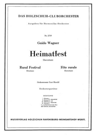 Heimatfest Ouvertuere fr Akkordeonorchester Partitur