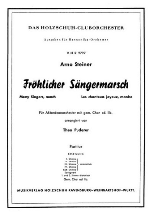 Frhlicher Sngermarsch fr Akkordeonorchester Partitur