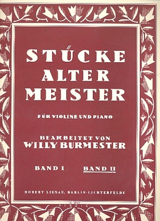 Stcke alter Meister Band 2 fr Violine und Klavier