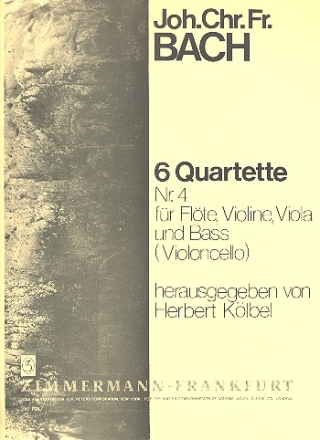 6 Quartette Band 4 (Nr.4) fr Flte, Violine, Viola, Bc    Stimmen