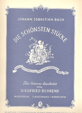 Die schnsten Stcke aus dem Notenbchlein der Anna Magdalena Bach fr Gitarre